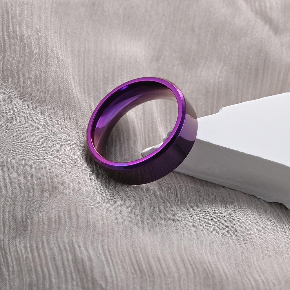 Purple Stainless Steel Finger Rings Cute Panda Ring For Men Women Animal Ring Wholesale Dropshipping
