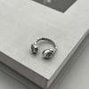 Vintage Knuckle Ring Geometric Irregular Headphone Shaped Finger Ring Punk Rings Gothic Adjustable Opening Ring