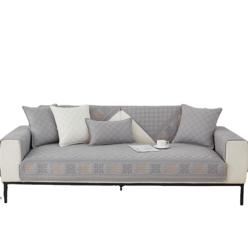 Sofa Cushion Pure Cotton Four Seasons Simple Cloth Cotton Seat Cushions Modern Universal Cover Cloth Backrest Non-Slip Sofa Cover Towel