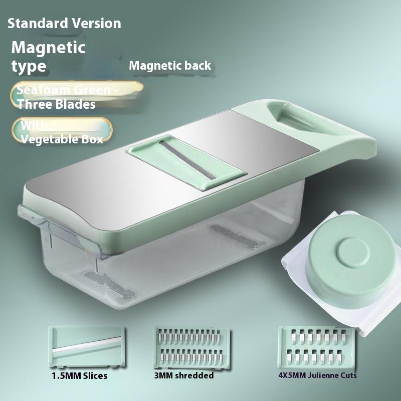 Household Potato Shredder Stainless Steel Multi-functional Vegetable Cutter Kitchen Vegetable Cutting Artifact Radish Grater Silk Wiper