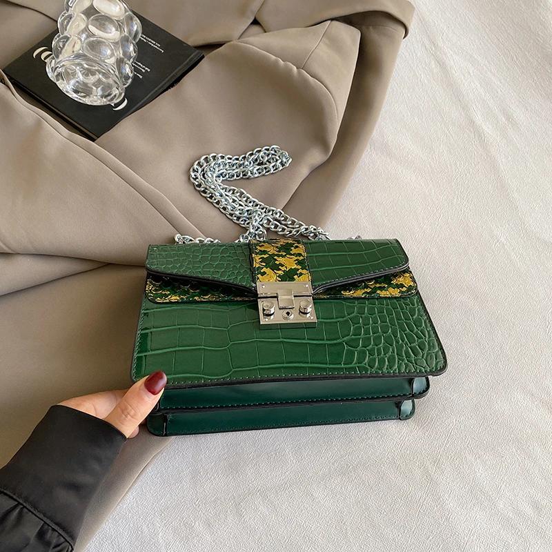 PU Leather Chain Shoulder Bag for Ladies   Luxury Bag  Small Crossbody Bags  High Quality  Designer