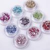 Mini Small Nail Art Mixed Warm Elf Aurora Flat Bottom Special-Shaped Diamond Diy Round Box
