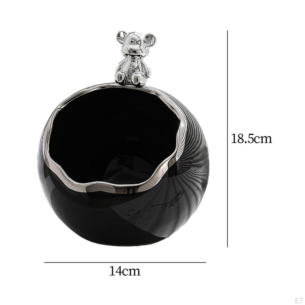 Bear Figure Storage Box Statue Sundries Container Ornament Gift Animal Sculpture Key