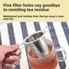 304 Stainless Steel Tea Strainer, Household Tea Infuser, Tea Filter, Long Handle with Lid, Tea Set