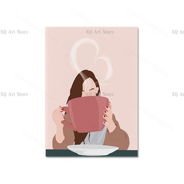 

Скандинавский постер вечеринка у бассейна плавание дайвинг ванна кофе девушка абстракция настенная живопись печать холст декор картины гостиная дом 40x50cm No Framed