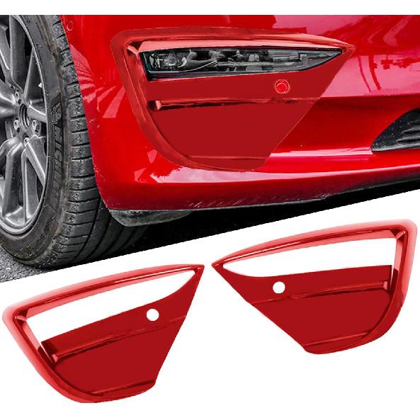 

FASTCHE For Tesla Model 3 Fog Light Trim Front Fog Light Cover Eyebrow Cover Trim Frame Exterior Decoration for 2017 2018 2019 2020 2021 2022 2023