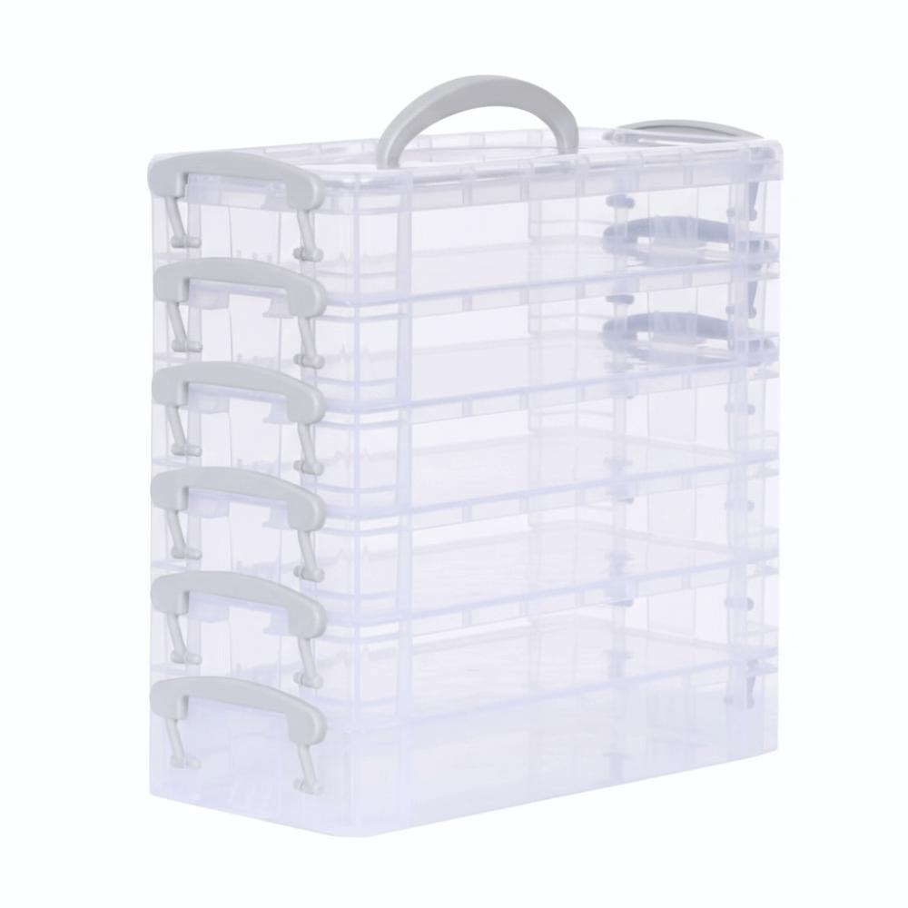 Transparent Watercolor Stationery Organizer Multi Layer Detachable Storage Case  Art Supplies