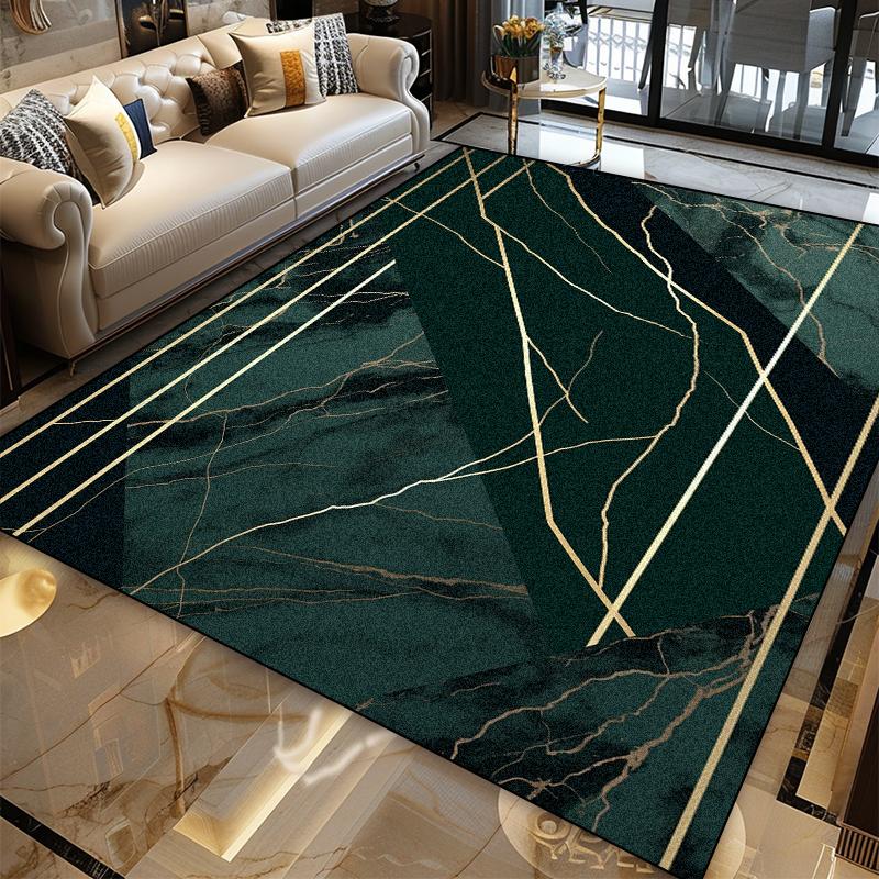 

Nordic High-end Living Room Decoration Green Carpet Luxury Bedroom Non-Slip Floor Mat Customizable Kitchen Balcony Area Rugs 60*90cm