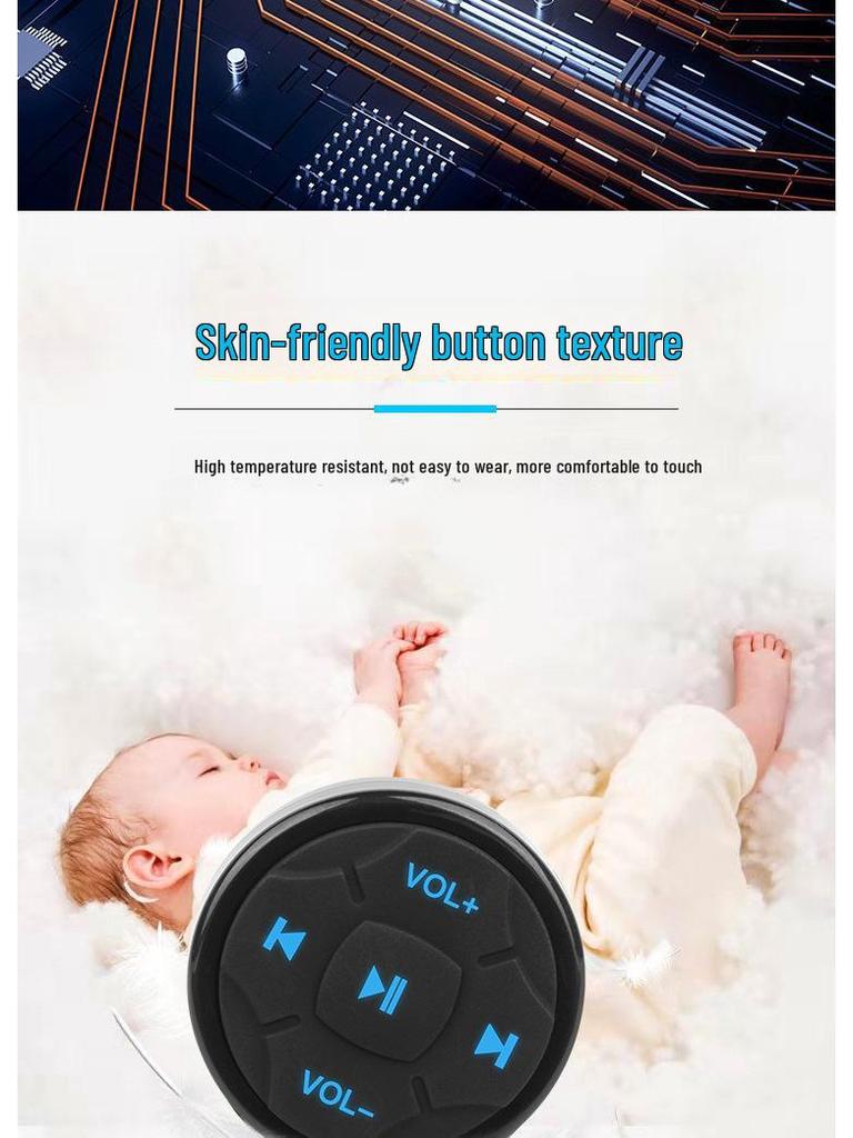 Universal Bluetooth Steering Wheel Control: Multi-Function Wireless Button for Volume Adjustment