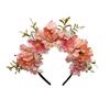 Elegant Artificial Flower Headband Bohemian Style Lightweight Monarch Butterfly Fascinator Handmade Floral Hair Accessory Party