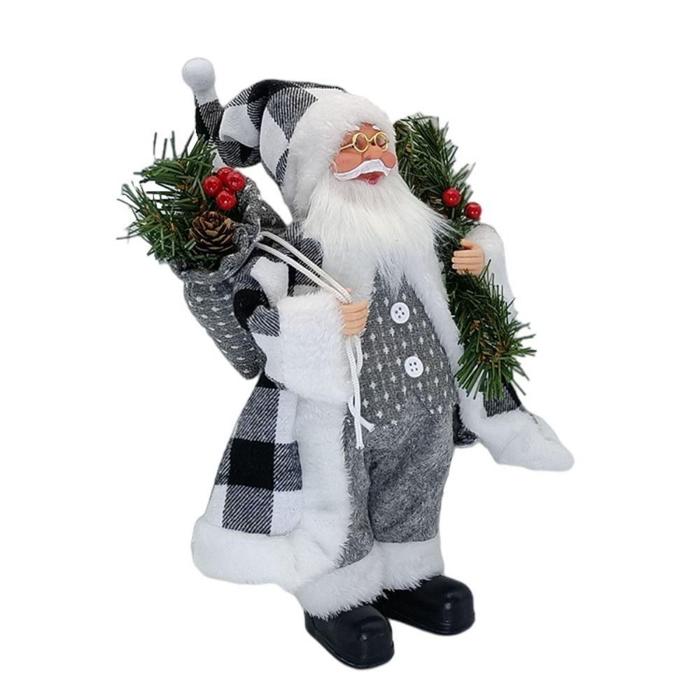 3D Standing Santa Doll Cute Christmas Home Decorations Santa Claus Doll  Birthday Gifts