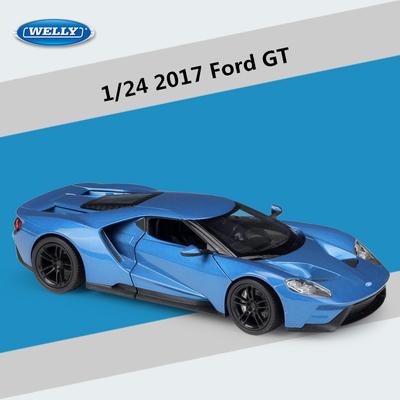 Welly 1/24 Ford GT 2017 Supercarro Liga Modelo de Carro de Brinquedo Fundido Veículos Simulação Hobbies Brinquedos de Carro Colecionáveis Presente de Aniversário para Crianças