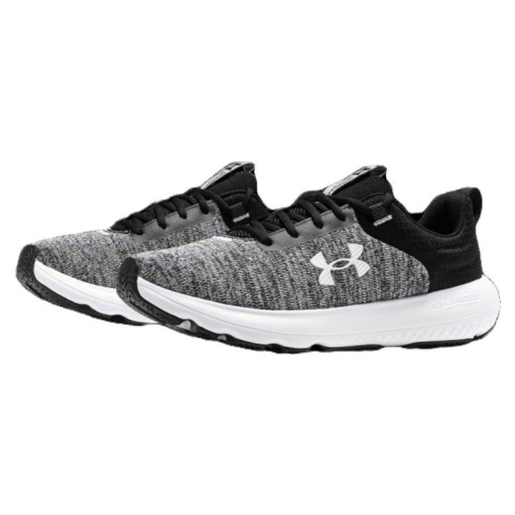 Under Armour Zapatillas deportivas Charged Revitalize para hombre, color negro y blanco, 3026679-001