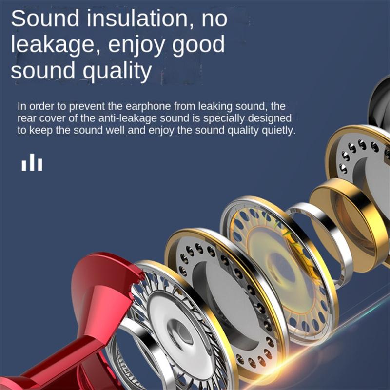 Fashion Wire-controlled Earphone 3.5mm Round Hole Headset Subwoofer Music Gaming Headphone With