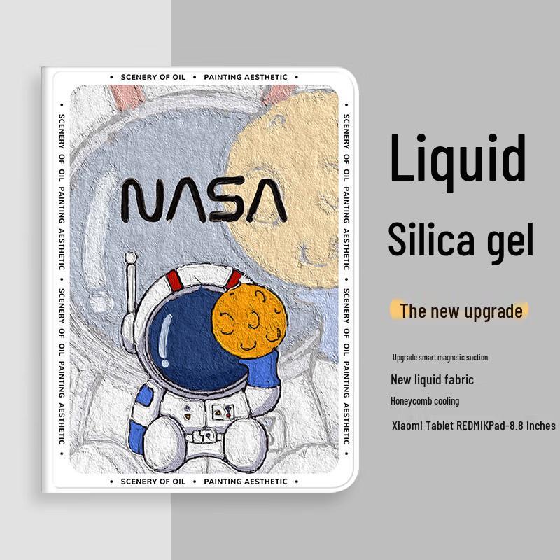 

NEYAA Чехол-подставка из жидкого силикона для планшета Астронавт 8.8-inch