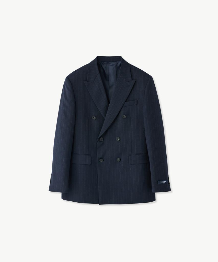 Stco Wool 50 Two-Tone Comfort Double Suit Jacket Navy (Classic Fit)_Ssjwa62Dtn