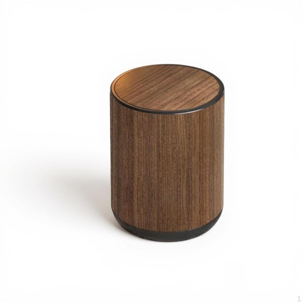 Wood Grain Trash Can, Large Capacity, Retro Design Wastebasket for Bedroom, Living Room, Home