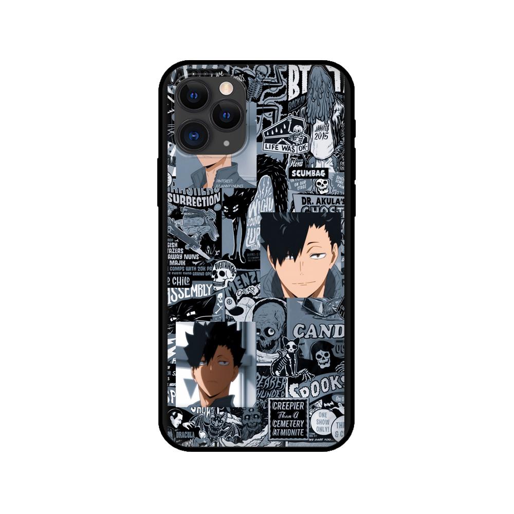 Husa neagra din tpu pentru iphone 5 5s se 2020 6 6s 7 8 plus x 10 XR XS 11 12 mini pro MAX husa spate Sakusa Kiyoomi Haikyuu