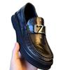 Spring New Men's Leather Doudou Shoes Versatile Set Feet One Pedal Platform Casual Leather Shoes Men