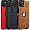 Classy Design Luxury Leather Phone Case for iPhone 13 Non-Slip Grip Full Body Ultra Slim Protective Case (2021,6.1”) (Brown)