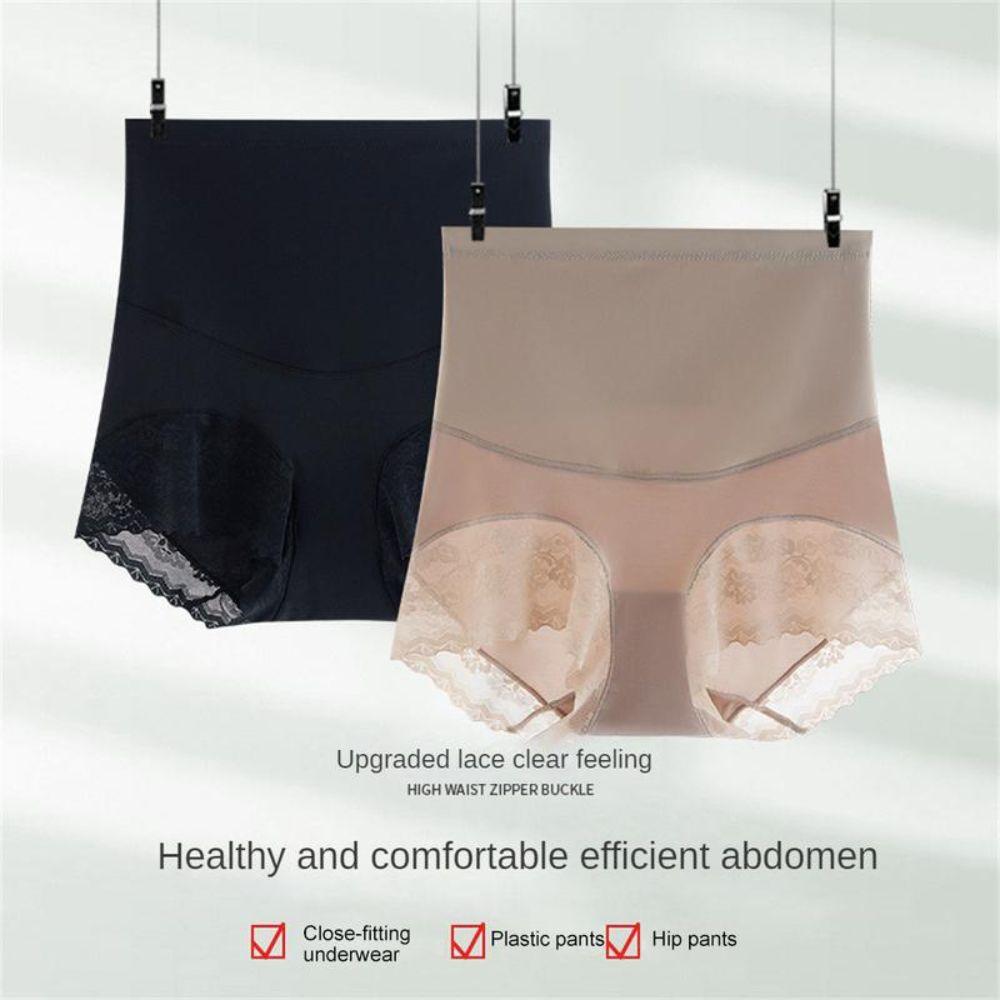 Lace Trim Tummy Control Panties High Waist Shapewear Comfortable Body Shaper Underwear Women Wear