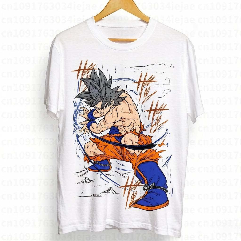 2026 Summer Dragon Ball Cotton Print TShirt New Unisexs Anime Print Style Comfortable and Casual