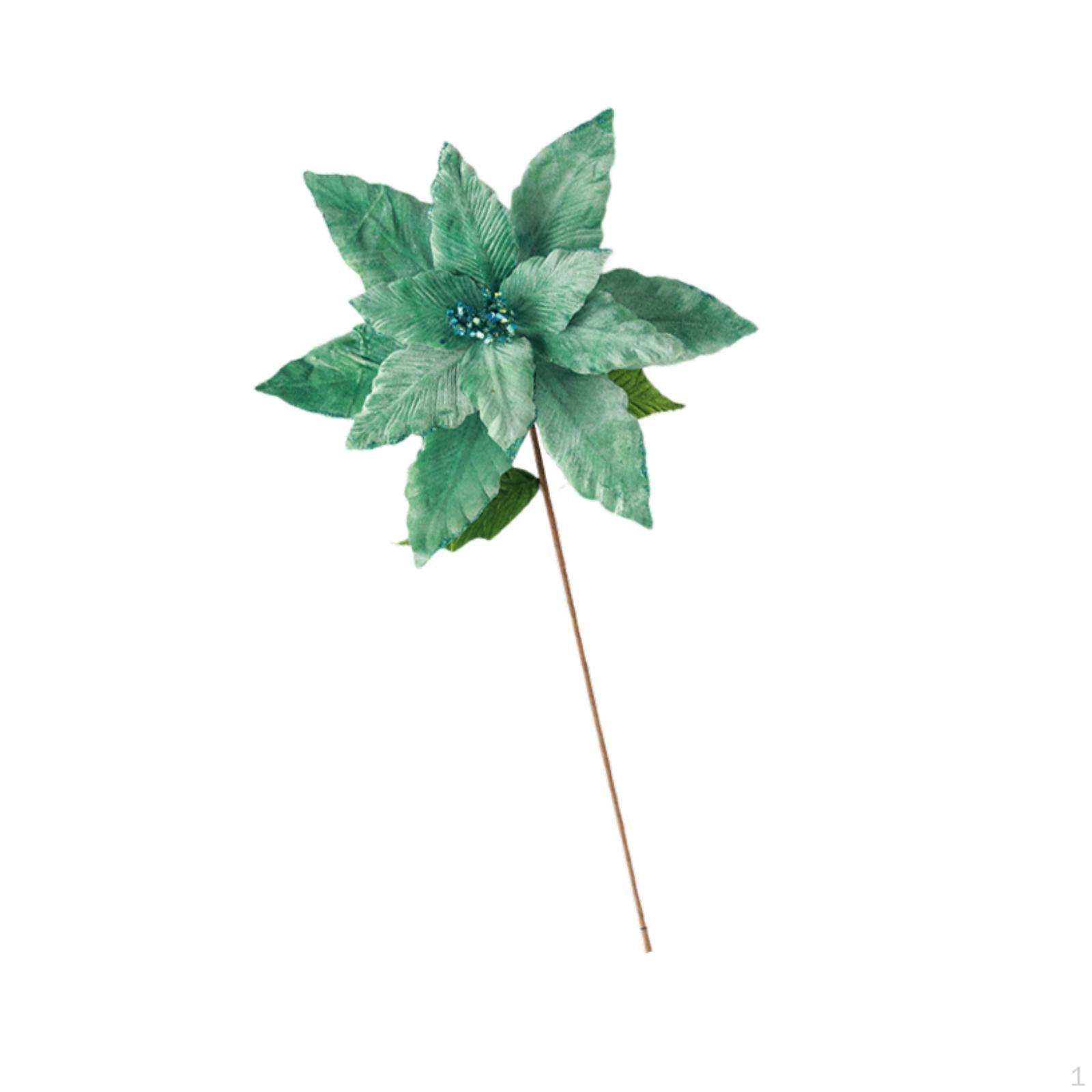 

Штучна різдвяна квітка Xmas Glitter Silk Party Decor Holiday Decoration Ornament, for зелений