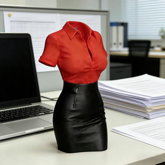 Statue de buste féminin Imprimée en 3D Figurine de buste professionnelle Art du corps humain Vase Porte-pinceaux de maquillage Stylo pour Décoration de bureau à domicile