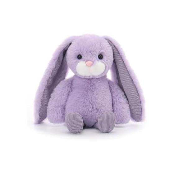Apricot Lamb Purple Wreath Bunny Rabbit Plush Toy, Suitable for Boys and Girls Soft and Cute, Fluffy Purple Wreath Bunny Rabbit 18cm