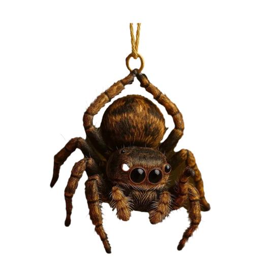 Insect Christmas Ornament 2D Acrylic Spider/Bee/Ladybug/Caterpillar Christmas Tree Ornament for Nature Lovers