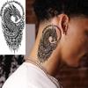 1 Foglio Tatuaggi Temporanei Vichingo Maori Drago Totem per Uomo Avambraccio Collo, Adesivi Tatuaggio Finti Temporanei Impermeabili Tatuaggi Realistici