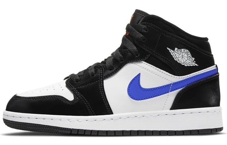 

Jordan 1 Mid Black Racer Blue White GS 554725-084 36