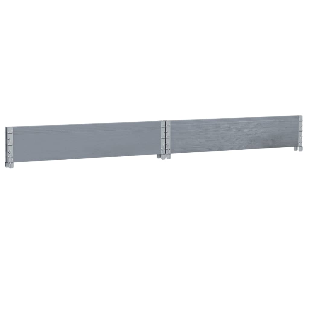 Planting Box Gray 100x100 cm Solid Pine Wood