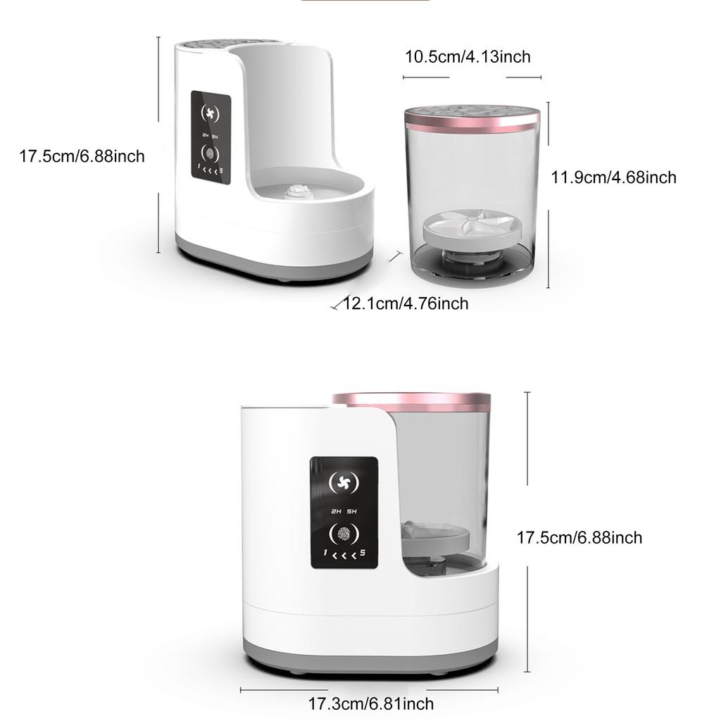 Electric Makeup Brush Cleaner Machine Automatic Cosmetic Brush Cleaning Device for All Sizes of Beau