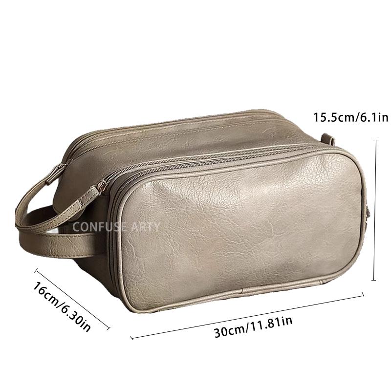 Neue multifunktionale Make-up-Tasche für Frauen aus PU-Leder mit großer Kapazität, tragbare Reisetasche für Make-up-Pinsel, Toilettenartikel
