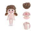 21cm BJD Doll with Footwear Interactive Design Movable Joints Educational Toy for Girls Gift Holiday