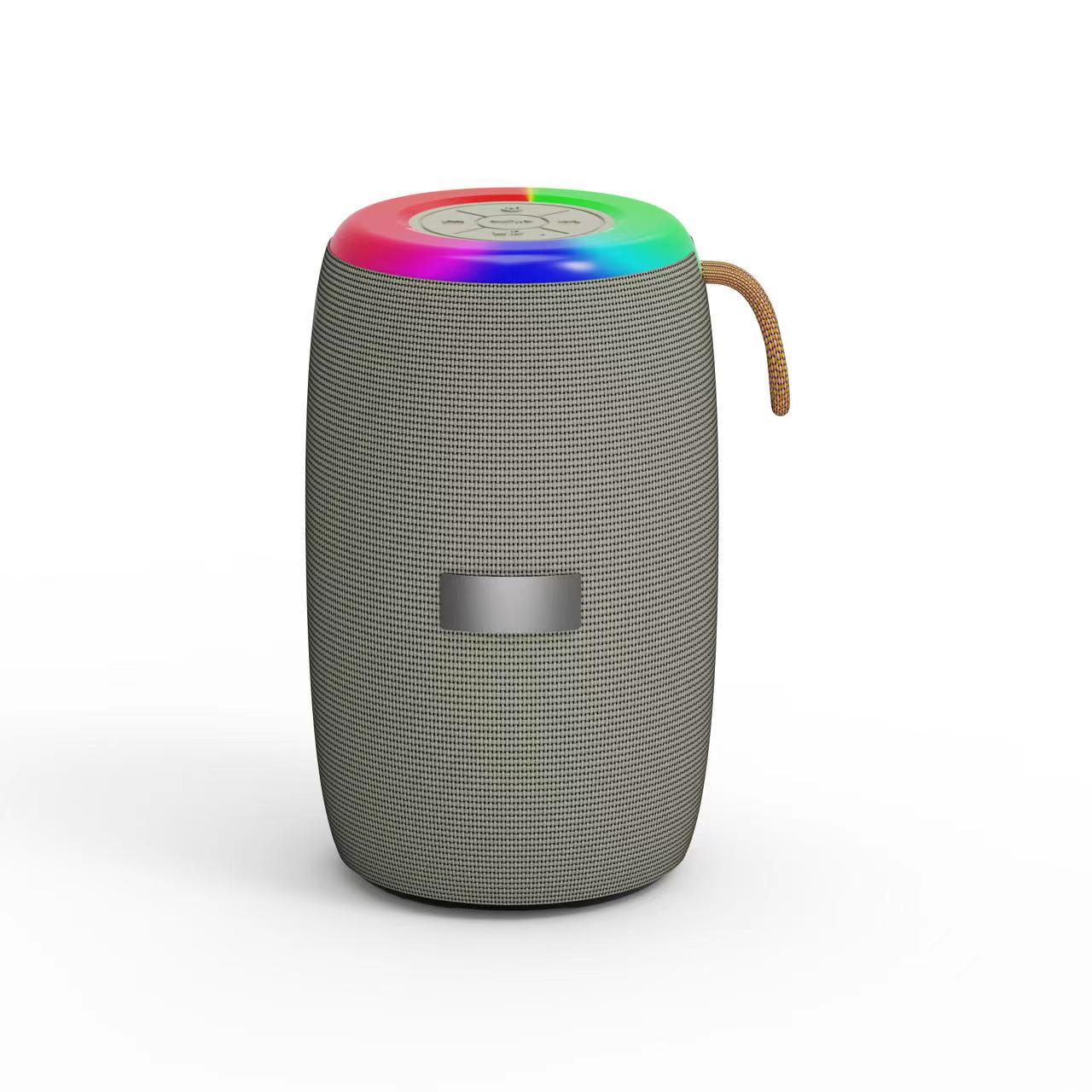 

Портативная колонка Bluetooth в виде длинного столба с разноцветной подсветкой, большим объемом, компактным размером и увеличенным временем работы от аккумулятора серый