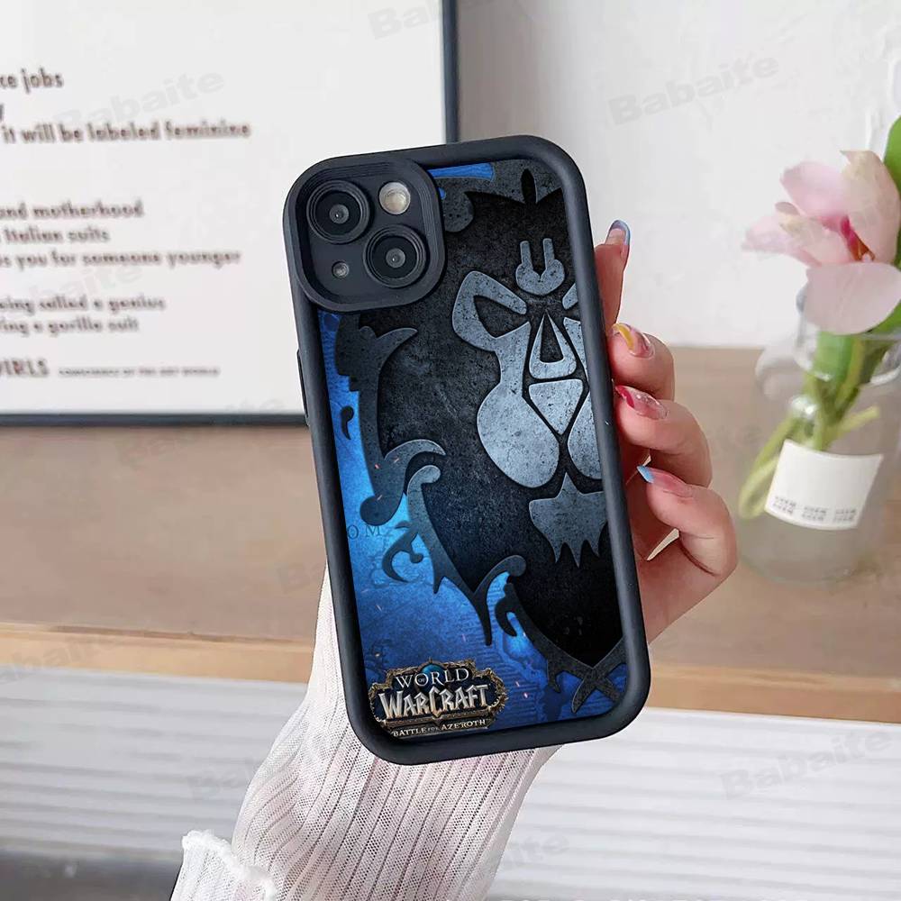 Game World Of Warcraft Silicone Soft Phone Case For IPhone 17 16 15 14 Plus 13 12 Mini 11 Black Cover