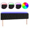VidaXL Tête de Lit à LED Meuble de Chambre à Coucher Accessoire de Lit Double Tête de Cadre de Lit Intérieur Noir 3122010