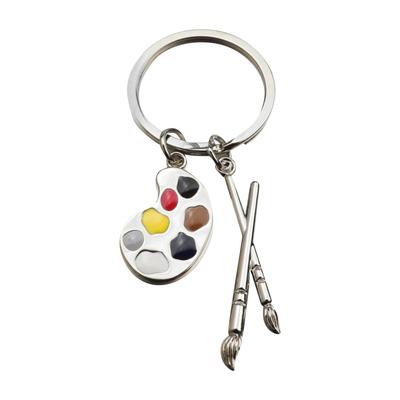 Porte-clés créatif en forme de palette, petit cadeau, département d'art, souvenir, peint à la main, porte-clés, pendentif