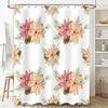 Hand-Painted Christmas Flowers Shower Curtain Waterproof Home Decor Bathroom Accessories Kitchen Towel Bath Curtains Pattern Pri