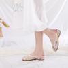 [Full House of Flowers] Spring and Summer Women's Ethnic Style Home Embroidered Slippers Fashion Sandals Women's Inner Height Increasing Slippers Wome
