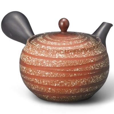 J-kitchens Showa-era Nostalgia Pot, Tokoname Ware Ceramesh Teapot with Strainer, 310cc, Made In Japan