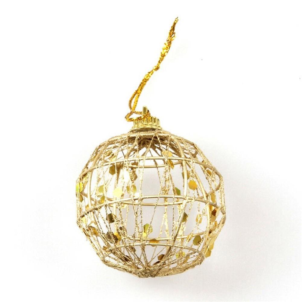 Hot Sale Brand New Christmas 6PCS Party Tree Baubles Decoration Gold Ball