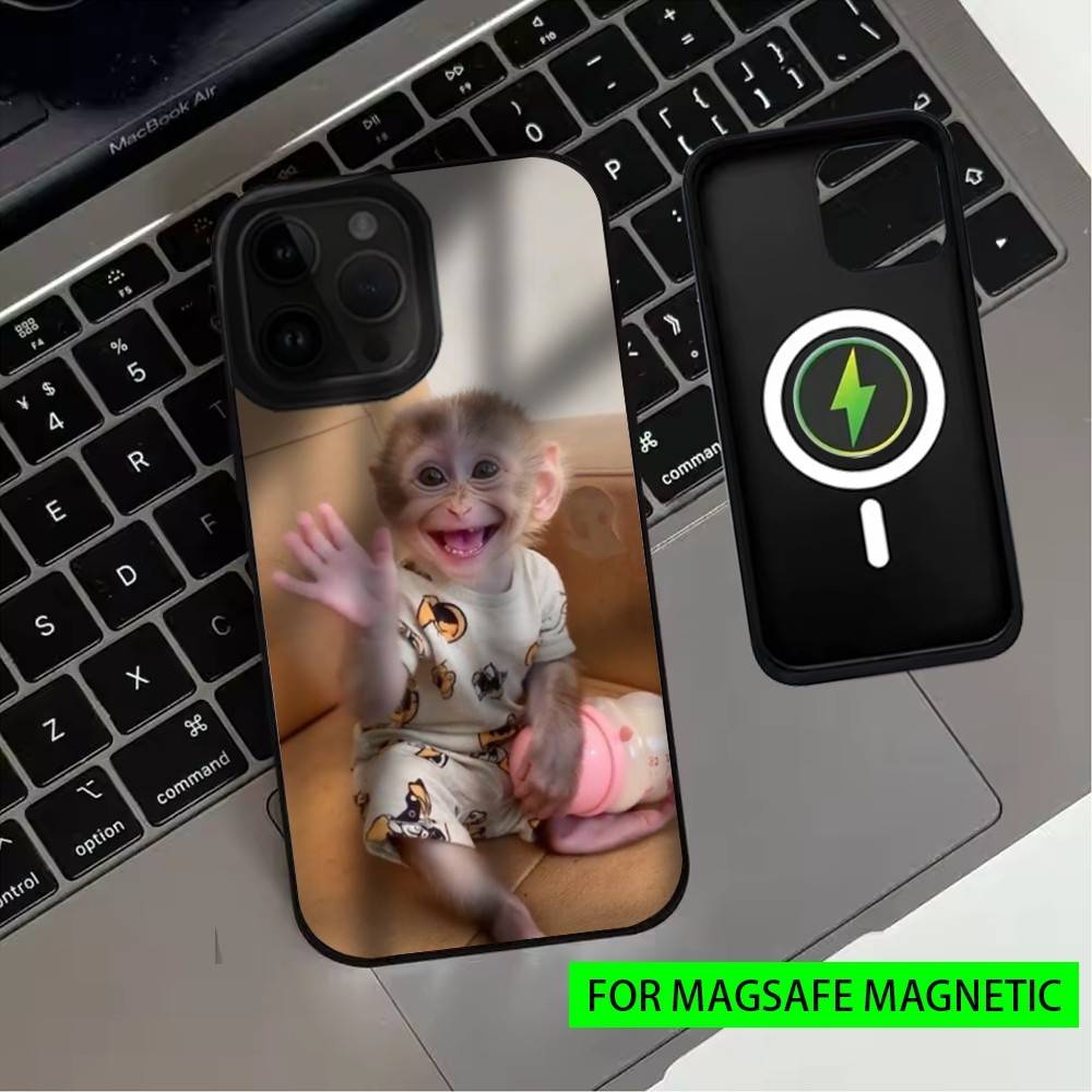 Cute F-Funny M-Monkey Phone Case For iPhone17,16,15,14,13,12,11 Plus,Pro Max Magnetic For Magsafe Wireless Charging