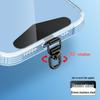 Ultra-Thin Stainless Steel Rotating Phone Lanyard Clip with Anti-Lost Sticker