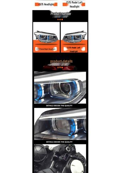 Changan CS75 Front Headlight Assembly: High/Low Beam Housing Lampshade