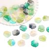 5pcs [22x25mm] Three-dimensional Lotus Leaf Beads Transparent Half-Color Lotus Leaf  Glass Accessories DIY Handmade