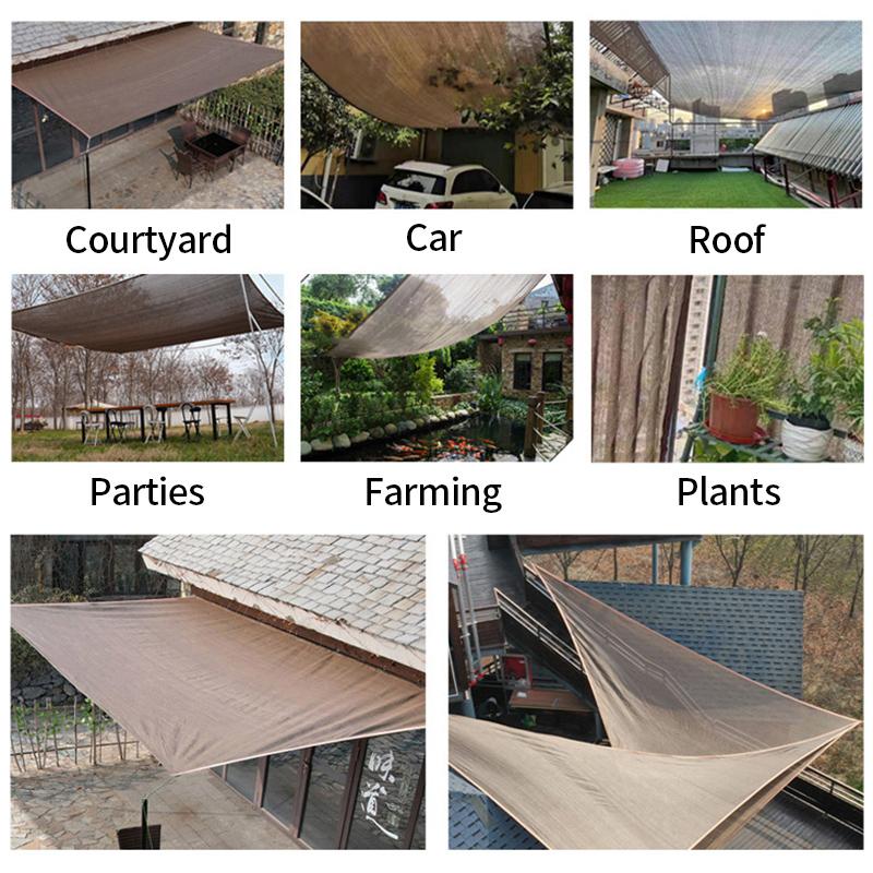 HDPE Sunshine Net Outdoor Sunshade Cloth Garden Plant Sunshade Mesh Anti-UV Sunshelter Swimming Pool Awning Pergola 75-80%