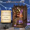 Kit Book Nook Doze Constelações Quebra-Cabeça de Madeira 3D DIY Artesanal Modelo de Estante de Livros Casa de Bonecas Suporte de Livro Construção Decoração de Casa